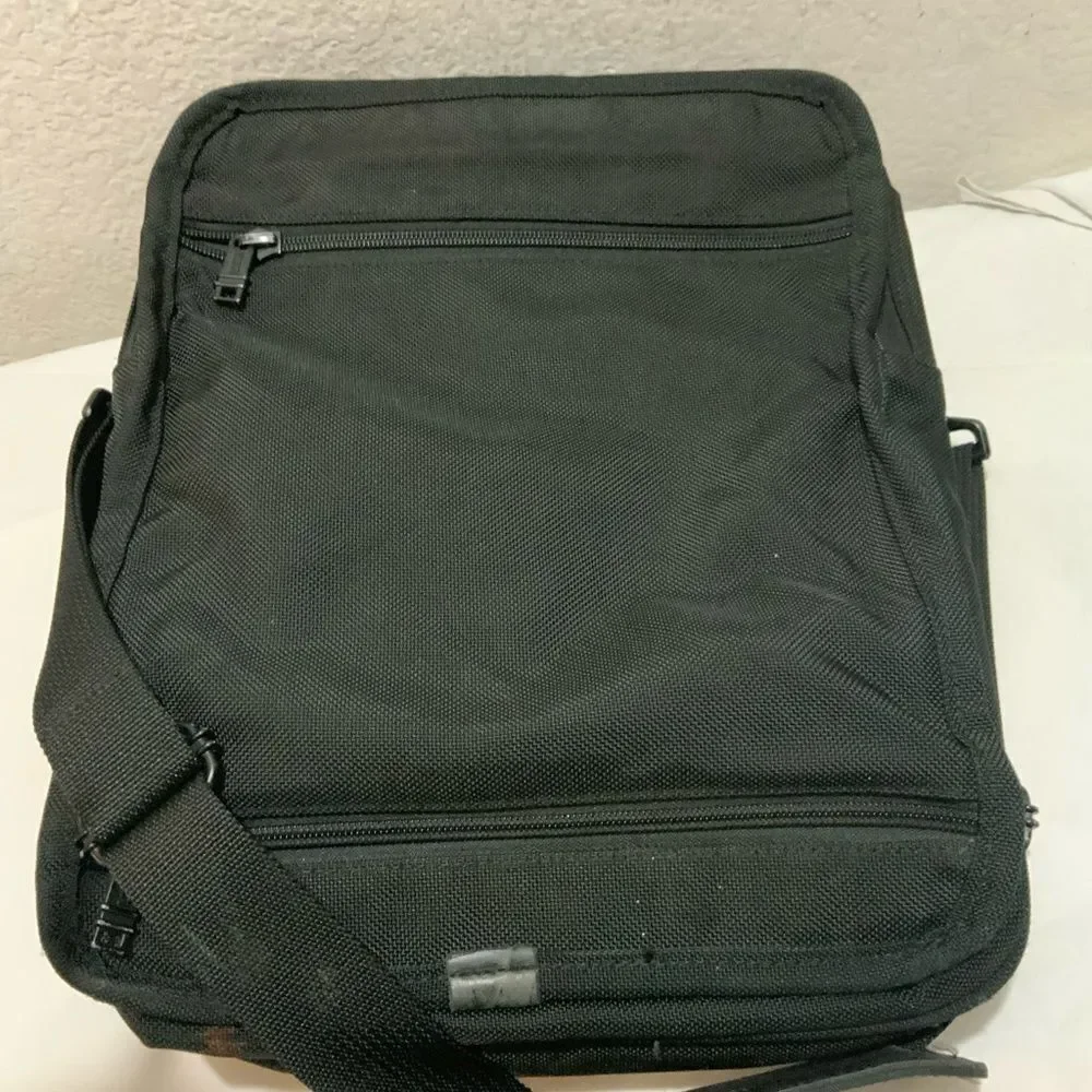Tumi USA Crossbody Shoulder briefcase Bag  Nylon Black H15x W11”x D 6”